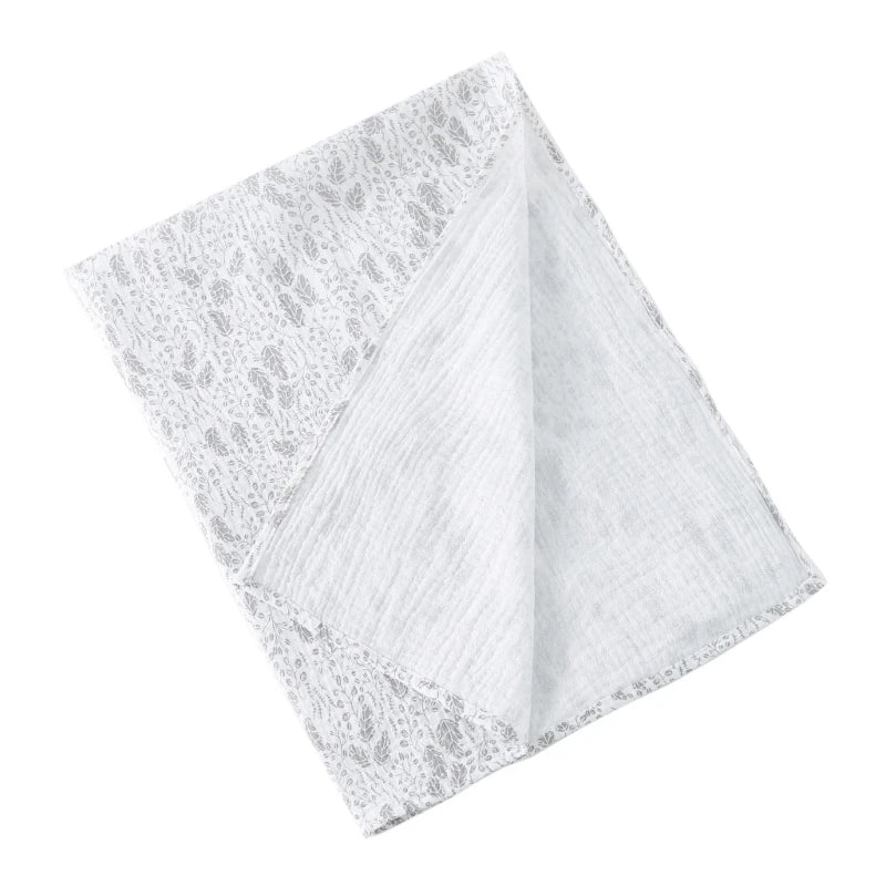 Cotton Swaddle Blanket Baby Blanket Floral Print Muslin Diaper Swaddle New Born Crinkle Fabric Baby Born Stroller Cover