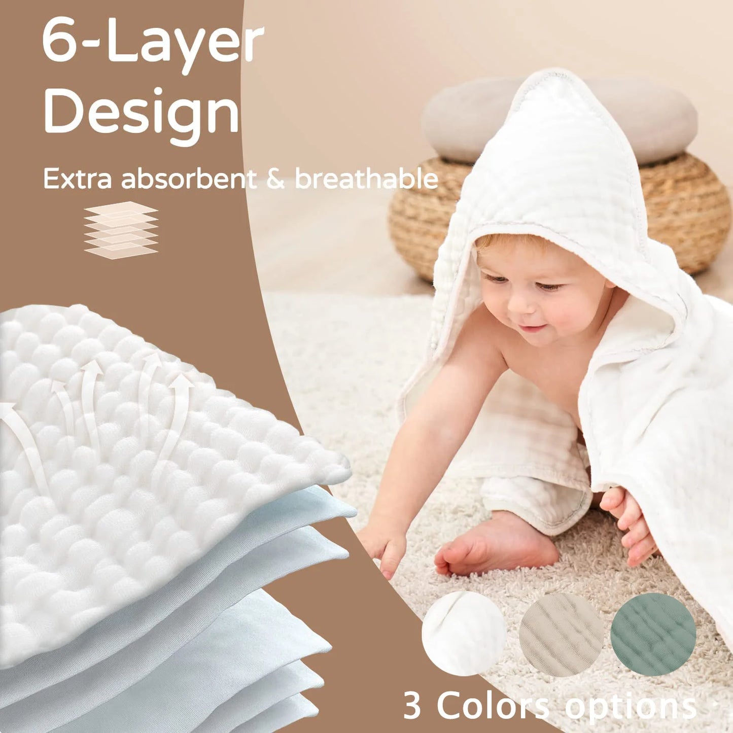 Baby Bath Hooded Towels